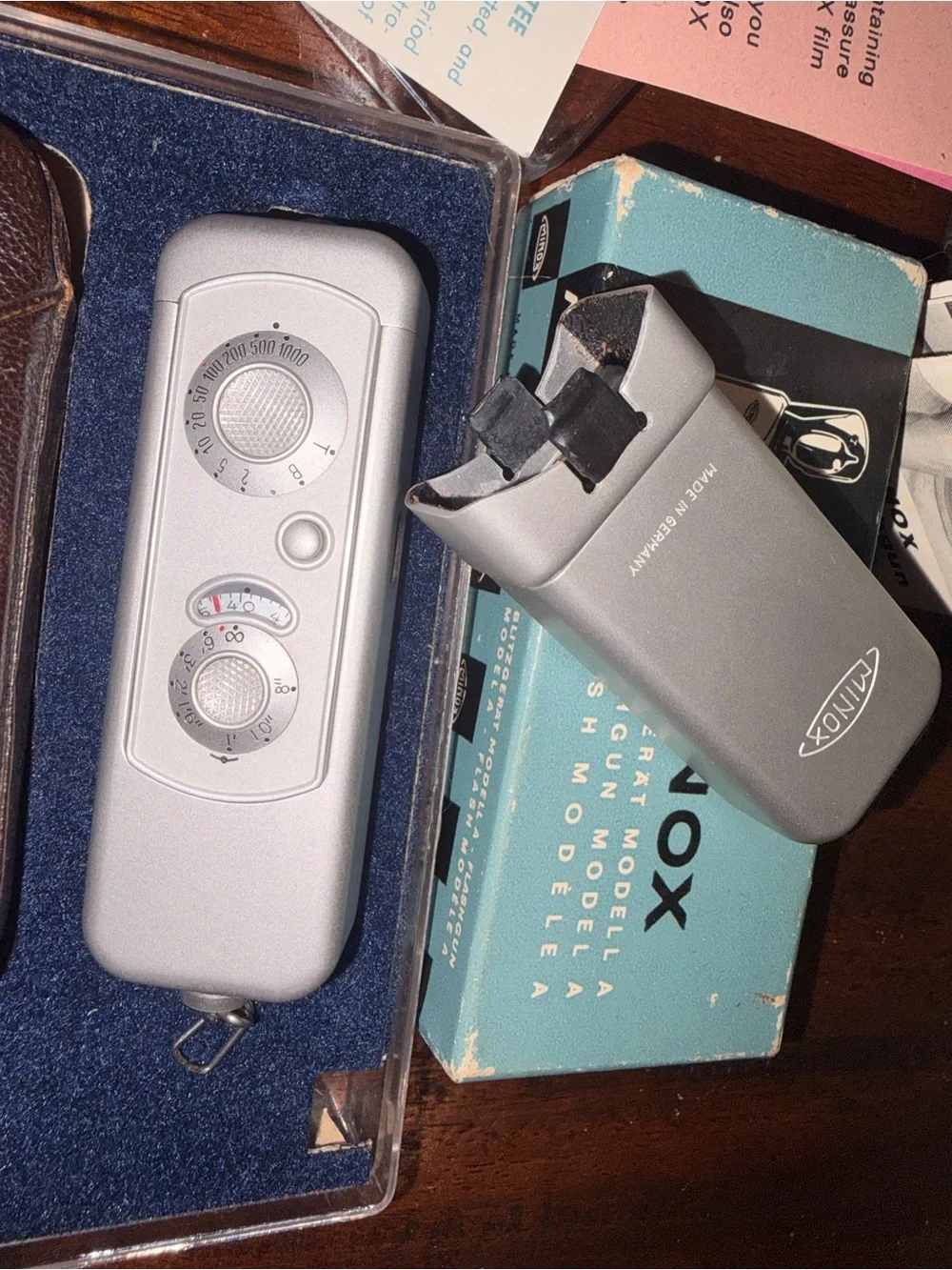 Minox IIIS Spy Subminiature Complan 15/3.5 w/ Flashgun Model A Original w/Manual